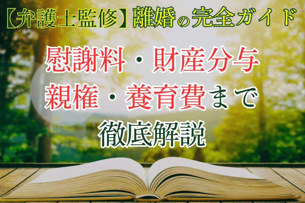 慰謝料・財産分与・親権・養育費まで徹底解説